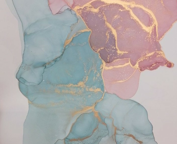 Создание картины Алкогольными чернилами Фото 3