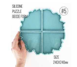 silikonovaya forma Puzzle Geode, model №5 Фото 