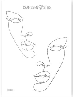 naklejka seriya Line Art D-013, serebro Фото 